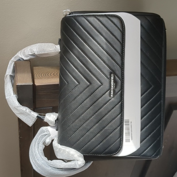 NWT Karl Lagerfeld Charlotte Leather Top Handled Satchel - Picture 3 of 17